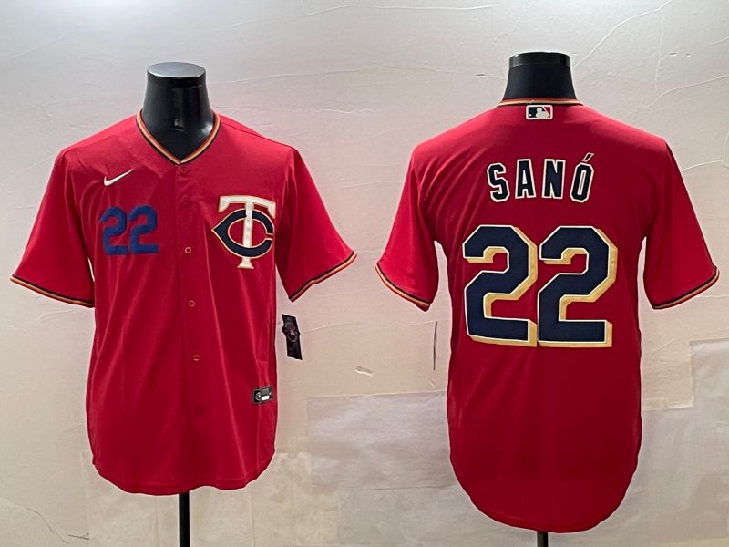 Men Minnesota Twins #22 Sano Red Game 2025 Nike MLB Jersey style 2->minnesota twins->MLB Jersey